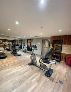 Fitness centrum a/nebo fitness zařízení v ubytování Hostellerie Le Petit Manoir
