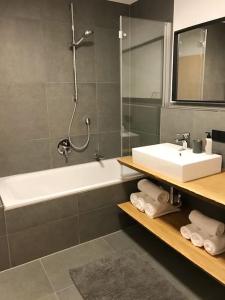 Koupelna v ubytování Ferienwohnung Nonntal