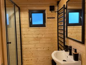 Kúpeľňa v ubytovaní Domek Na Winklu