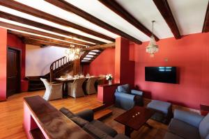 Posezení v ubytování Doppelhaus Villa Casa Alpe Adria