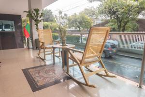 Balkón nebo terasa v ubytování Hotel Central Plaza Medellin