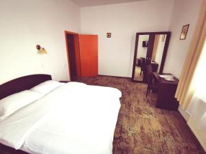 Un pat sau paturi într-o cameră la Hotel Paraul Rece