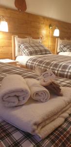 Кровать или кровати в номере Casa all’antica fontana
