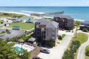 an aerial view of a resort with a pier at Sandy's Spot 605 IC in Avon