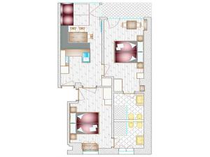 Půdorys ubytování Thusnelda Apartment A