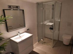 Koupelna v ubytování Das Tulpen Apartment + 31 fotografií
