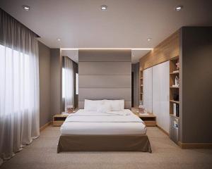 Giường trong phòng chung tại Fukurai Hotel & Apartment 2 Ha Noi