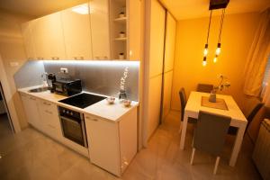A kitchen or kitchenette at Apartman Lazaro Cacak