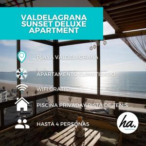 a sign that reads valencia karma sunset deluxe apartment at Valdelagrana Sunset Apartment in El Puerto de Santa María