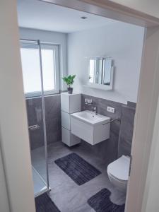 Koupelna v ubytování Ferienwohnung zur lustigen Gabi