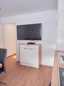 TV a/nebo společenská místnost v ubytování Ferienwohnung zur lustigen Gabi + 8 fotografií