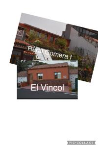
a collage of photos of a building at Rural Gomera in Arure
