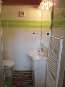 a bathroom with a sink and a toilet at Chalet Borney in Fontainamore +21 photos