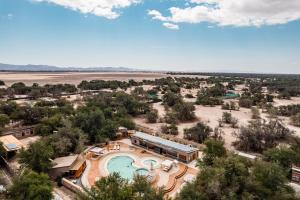 an aerial view of a resort with a pool at Tantakuy Eco Experience Hotel in La Huaica