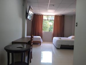 TV a/nebo společenská místnost v ubytování Hospedaje bolognesi