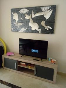TV a/nebo společenská místnost v ubytování Roda golf "Olivia"
