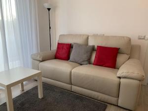 A seating area at Trilocale in Zona Bocconi/Navigli
