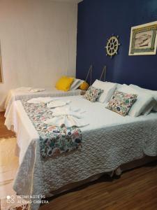 Cama o camas de una habitación en Corrente Marítima Pousada