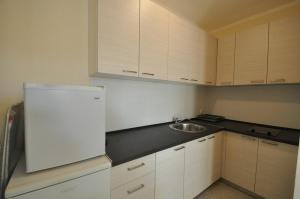 Kuchyň nebo kuchyňský kout v ubytování Rafailovici Holiday Apartments