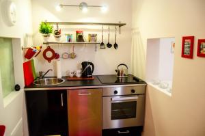 Kuchyň nebo kuchyňský kout v ubytování Design Loft Rossau
