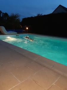 Bazén v ubytování Les Cormiers nebo v jeho okolí