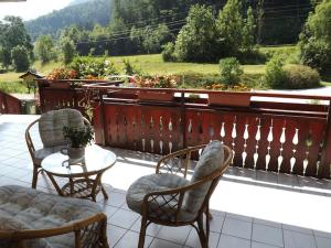 Un balcon sau o terasă la Apartmaji Boštjan Pristavec