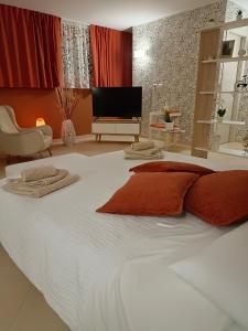 Postel nebo postele na pokoji v ubytování Villa Sant'Andrea