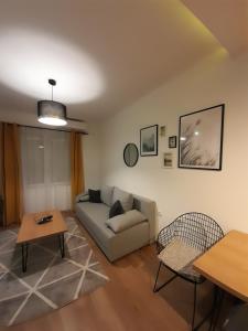 a living room with a couch and a table at Apartment 12-09 in Bajina Bašta