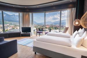Üldine mäevaade või majutusasutusest aDLERS Hotel Innsbruck pildistatud vaade