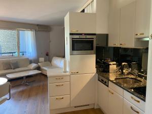 A kitchen or kitchenette at Holiday on the Lake Lugano 2-16