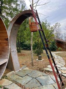 Zahrada ubytování Cozy Chalet in Castell'Arquato 90 m² with Private Pool