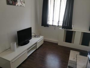 TV a/nebo společenská místnost v ubytování Ferienwohnung Pufitsch + 6 fotografií