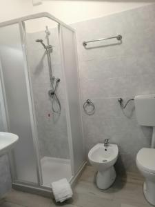 Koupelna v ubytování Hotel Soleo