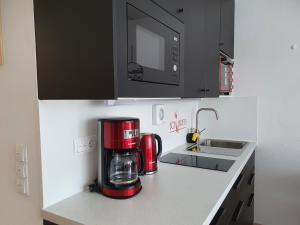 Η κουζίνα ή μικρή κουζίνα στο FeWo Amalia