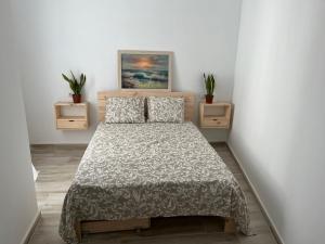 Posteľ alebo postele v izbe v ubytovaní Alzira bonita Apartamento D junto a Plaza Mayor, Santa Catalina