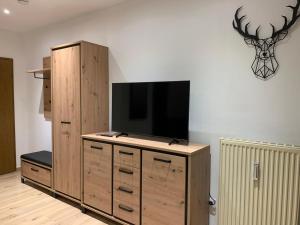 TV a/nebo společenská místnost v ubytování Pension FeWo Schwärzer