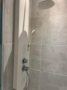 łazienka z prysznicem z głowicą prysznicową w obiekcie Le Domaine Du Haut Preau w mieście Saint-Palais-de-Négrignac