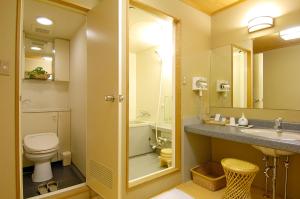 Koupelna v ubytování Gion Ryokan Karaku