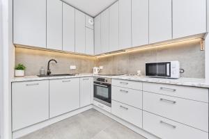Kuchyňa alebo kuchynka v ubytovaní Apartment Wichrowa with FREE GARAGE Wrocław by Noclegi Renters