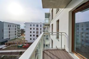 Balkón alebo terasa v ubytovaní Apartment Wichrowa with FREE GARAGE Wrocław by Noclegi Renters