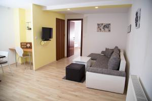 a living room with a couch and a table at Apartmani Baotić Županja in Županja