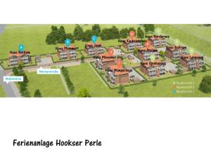 einen Standortplan eines Apartmentkomplexes in der Unterkunft Fewo  Hammersee  Haus Juist Whg 2 in Hooksiel