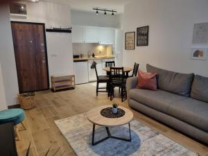 迪瓦伊巴雷Apartman Nana Divčibare的带沙发和桌子的客厅