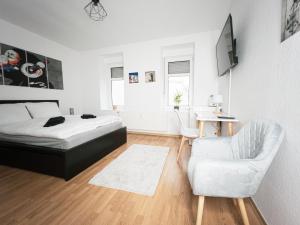 Stilvolles 1-Zimmer-Apartment im beliebten Plagwitzにあるシーティングエリア