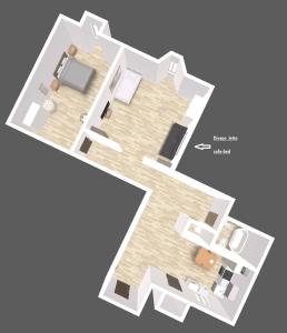 The floor plan of Cuore di Testaccio Apartment