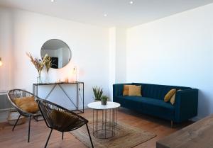 Prostor za sedenje u objektu Sognu di Matteu - Bel appartement entièrement climatisé - vue mer, vieux port Bastia