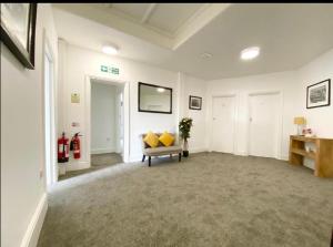 a living room with a couch and a fire hydrant at The Bitterne Park in Southampton