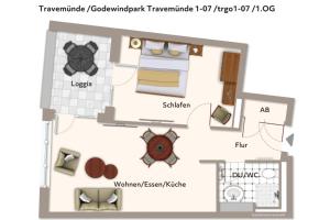 Grundriss der Unterkunft Godewindpark Travemünde Godewindpark Travemünde 1-07