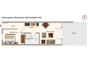 Grundriss der Unterkunft Meeresblick Meeresblick 206