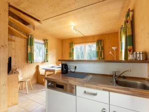 eine Küche mit einer Spüle und einer Arbeitsplatte in der Unterkunft Holiday home in Styria with balcony in Stadl an der Mur